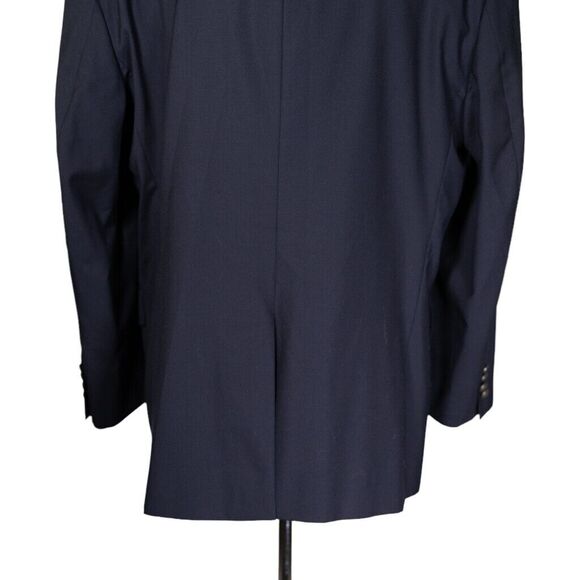 Jos. A. Bank Mens Blazer Navy Blue 100% Wool 2 Button Suit Jacket Sport Coat 46R - Picture 9 of 9